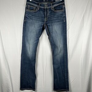 BKE Buckle Carter Jeans Mens 32x34 Blue Denim Bootcut Bootleg